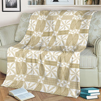 Beige Ngatu Pattern Malo e Lelei Tonga Blanket