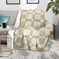 Beige Ngatu Pattern Malo e Lelei Tonga Blanket