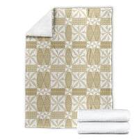 Beige Ngatu Pattern Malo e Lelei Tonga Blanket