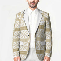Beige Ngatu Pattern Malo e Lelei Tonga Blazer