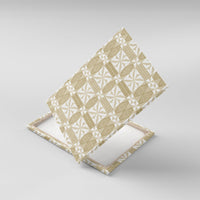 Beige Ngatu Pattern Malo e Lelei Tonga Canvas Wall Art