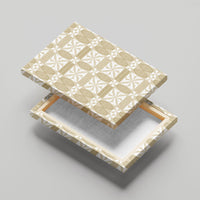 Beige Ngatu Pattern Malo e Lelei Tonga Canvas Wall Art