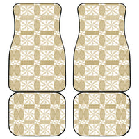 Beige Ngatu Pattern Malo e Lelei Tonga Car Mats