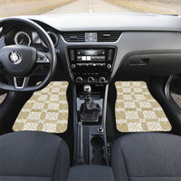 Beige Ngatu Pattern Malo e Lelei Tonga Car Mats