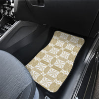 Beige Ngatu Pattern Malo e Lelei Tonga Car Mats