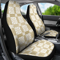 Beige Ngatu Pattern Malo e Lelei Tonga Car Seat Cover