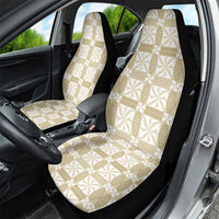 Beige Ngatu Pattern Malo e Lelei Tonga Car Seat Cover