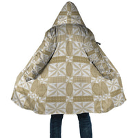 Beige Ngatu Pattern Malo e Lelei Tonga Cloak