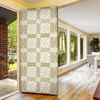 Beige Ngatu Pattern Malo e Lelei Tonga Door Cover