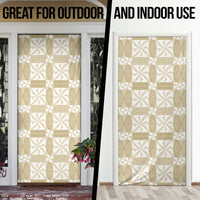 Beige Ngatu Pattern Malo e Lelei Tonga Door Cover
