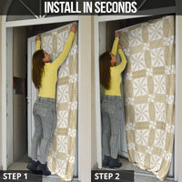 Beige Ngatu Pattern Malo e Lelei Tonga Door Cover