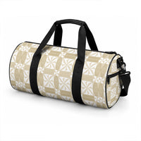 Beige Ngatu Pattern Malo e Lelei Tonga Duffle Bag