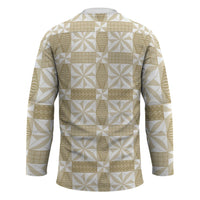 Beige Ngatu Pattern Malo e Lelei Tonga Hockey Jersey