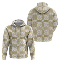 Beige Ngatu Pattern Malo e Lelei Tonga Hoodie