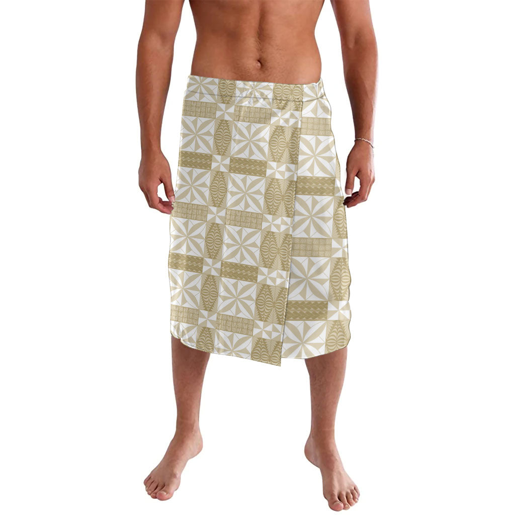 Beige Ngatu Pattern Malo e Lelei Tonga Lavalava