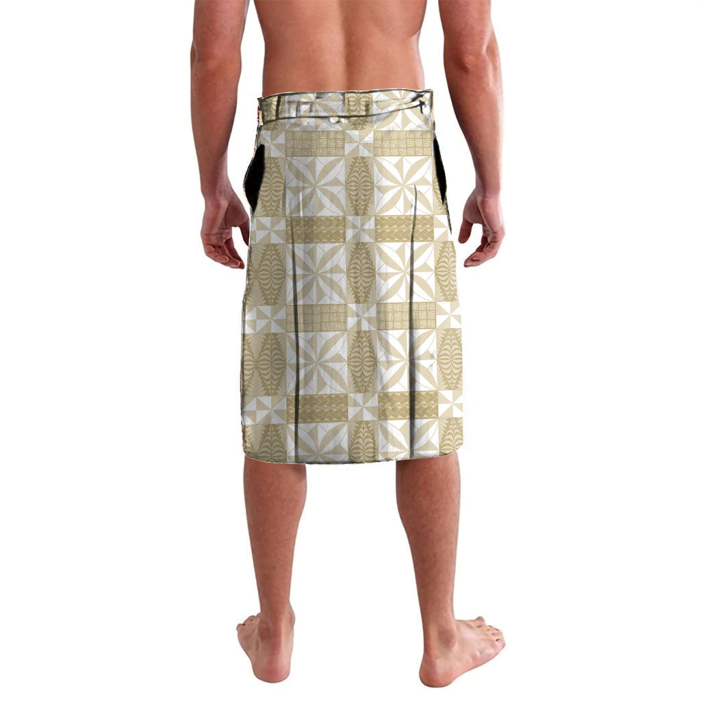 Beige Ngatu Pattern Malo e Lelei Tonga Lavalava