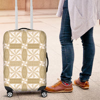 Beige Ngatu Pattern Malo e Lelei Tonga Luggage Cover