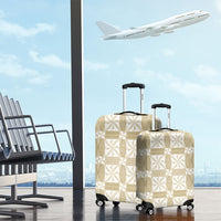 Beige Ngatu Pattern Malo e Lelei Tonga Luggage Cover