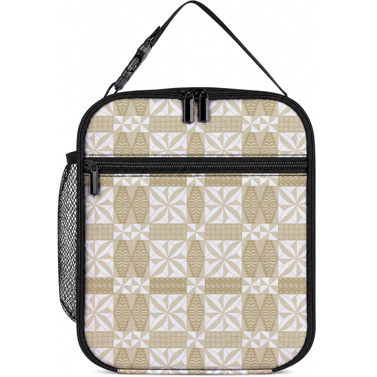 Beige Ngatu Pattern Malo e Lelei Tonga Lunch Bag