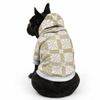 Beige Ngatu Pattern Malo e Lelei Tonga Pet Hoodie