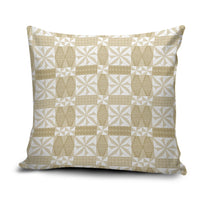 Beige Ngatu Pattern Malo e Lelei Tonga Pillow Cover