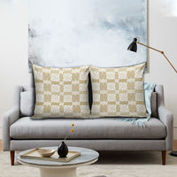 Beige Ngatu Pattern Malo e Lelei Tonga Pillow Cover