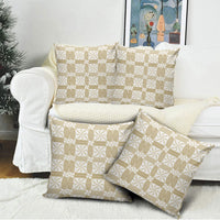 Beige Ngatu Pattern Malo e Lelei Tonga Pillow Cover