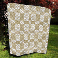 Beige Ngatu Pattern Malo e Lelei Tonga Quilt