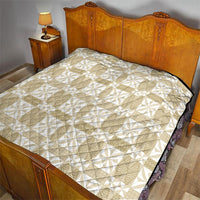 Beige Ngatu Pattern Malo e Lelei Tonga Quilt