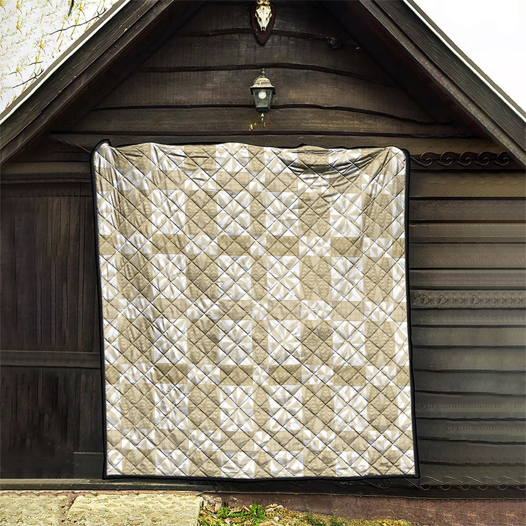 Beige Ngatu Pattern Malo e Lelei Tonga Quilt