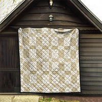 Beige Ngatu Pattern Malo e Lelei Tonga Quilt