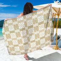 Beige Ngatu Pattern Malo e Lelei Tonga Sarong