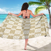 Beige Ngatu Pattern Malo e Lelei Tonga Sarong