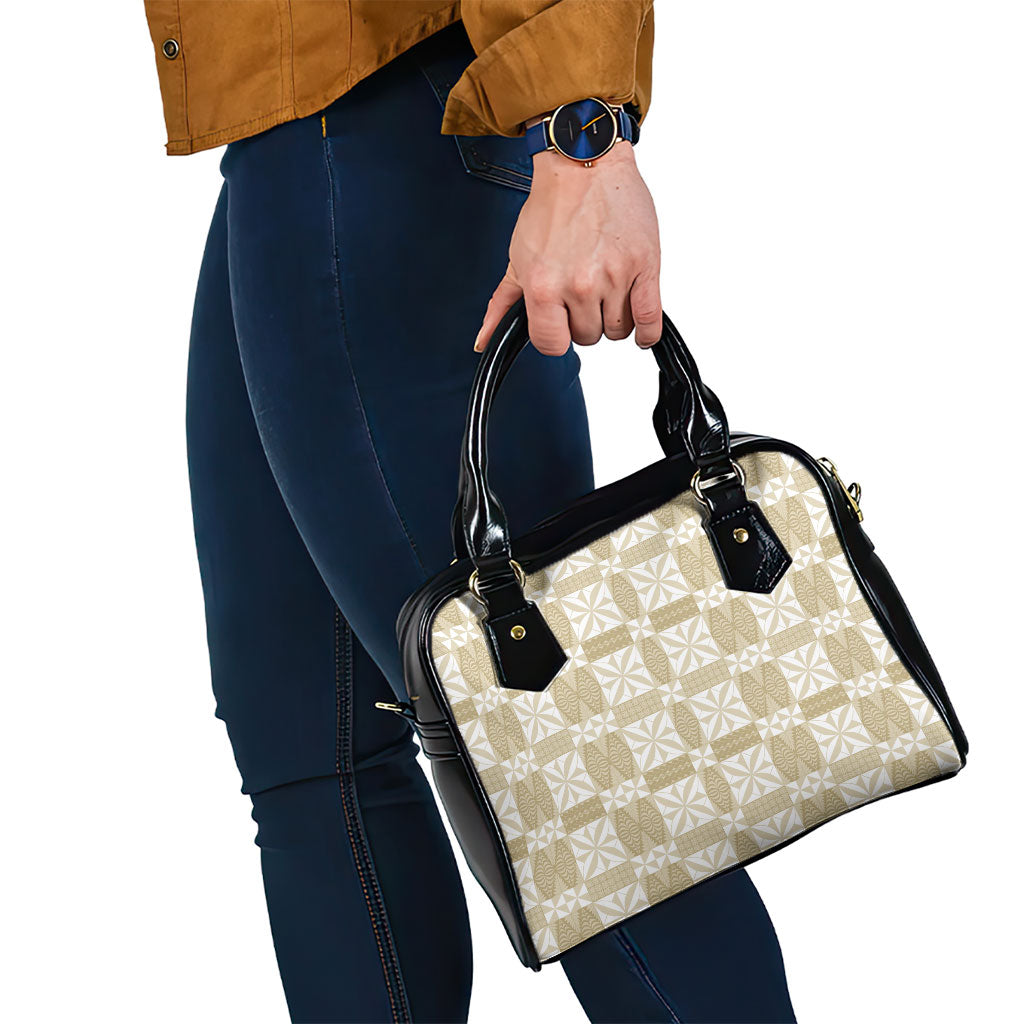 Beige Ngatu Pattern Malo e Lelei Tonga Shoulder Handbag