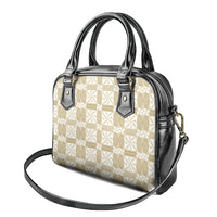 Beige Ngatu Pattern Malo e Lelei Tonga Shoulder Handbag