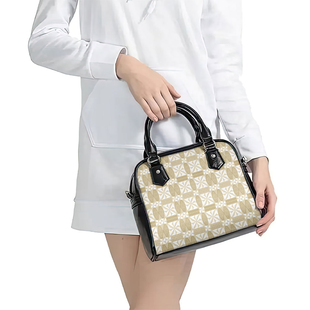 Beige Ngatu Pattern Malo e Lelei Tonga Shoulder Handbag