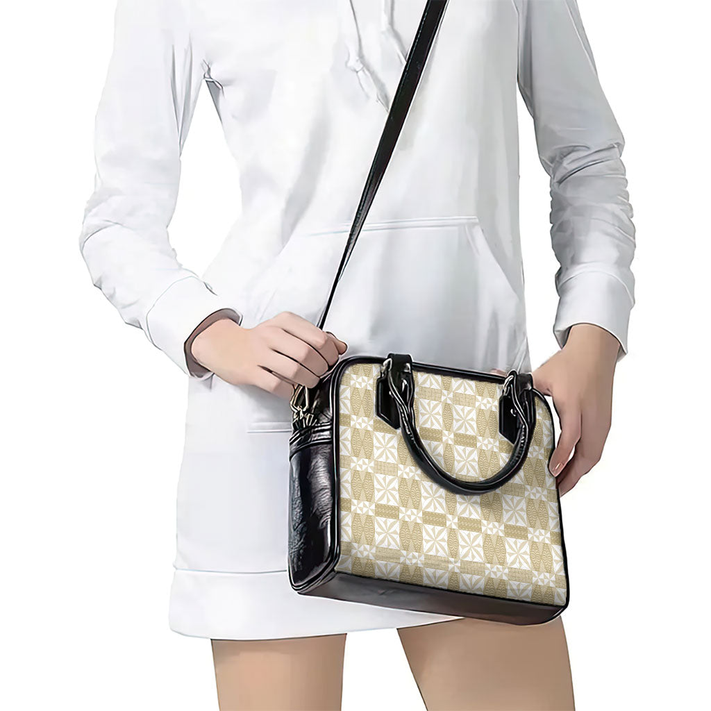 Beige Ngatu Pattern Malo e Lelei Tonga Shoulder Handbag