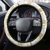Beige Ngatu Pattern Malo e Lelei Tonga Steering Wheel Cover