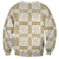 Beige Ngatu Pattern Malo e Lelei Tonga Sweatshirt