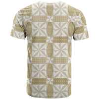 Beige Ngatu Pattern Malo e Lelei Tonga T Shirt