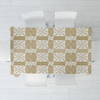 Beige Ngatu Pattern Malo e Lelei Tonga Tablecloth