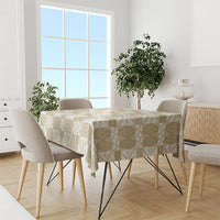 Beige Ngatu Pattern Malo e Lelei Tonga Tablecloth
