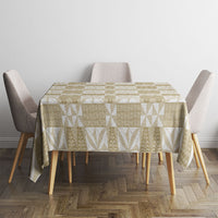 Beige Ngatu Pattern Malo e Lelei Tonga Tablecloth