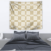 Beige Ngatu Pattern Malo e Lelei Tonga Tapestry
