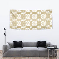Beige Ngatu Pattern Malo e Lelei Tonga Tapestry