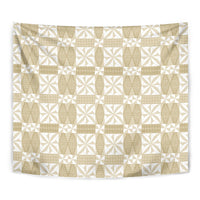 Beige Ngatu Pattern Malo e Lelei Tonga Tapestry