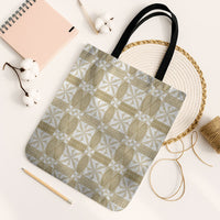 Beige Ngatu Pattern Malo e Lelei Tonga Tote Bag