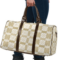 Beige Ngatu Pattern Malo e Lelei Tonga Travel Bag