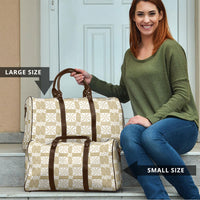 Beige Ngatu Pattern Malo e Lelei Tonga Travel Bag