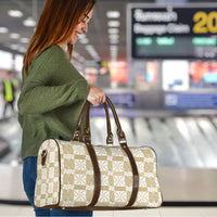 Beige Ngatu Pattern Malo e Lelei Tonga Travel Bag